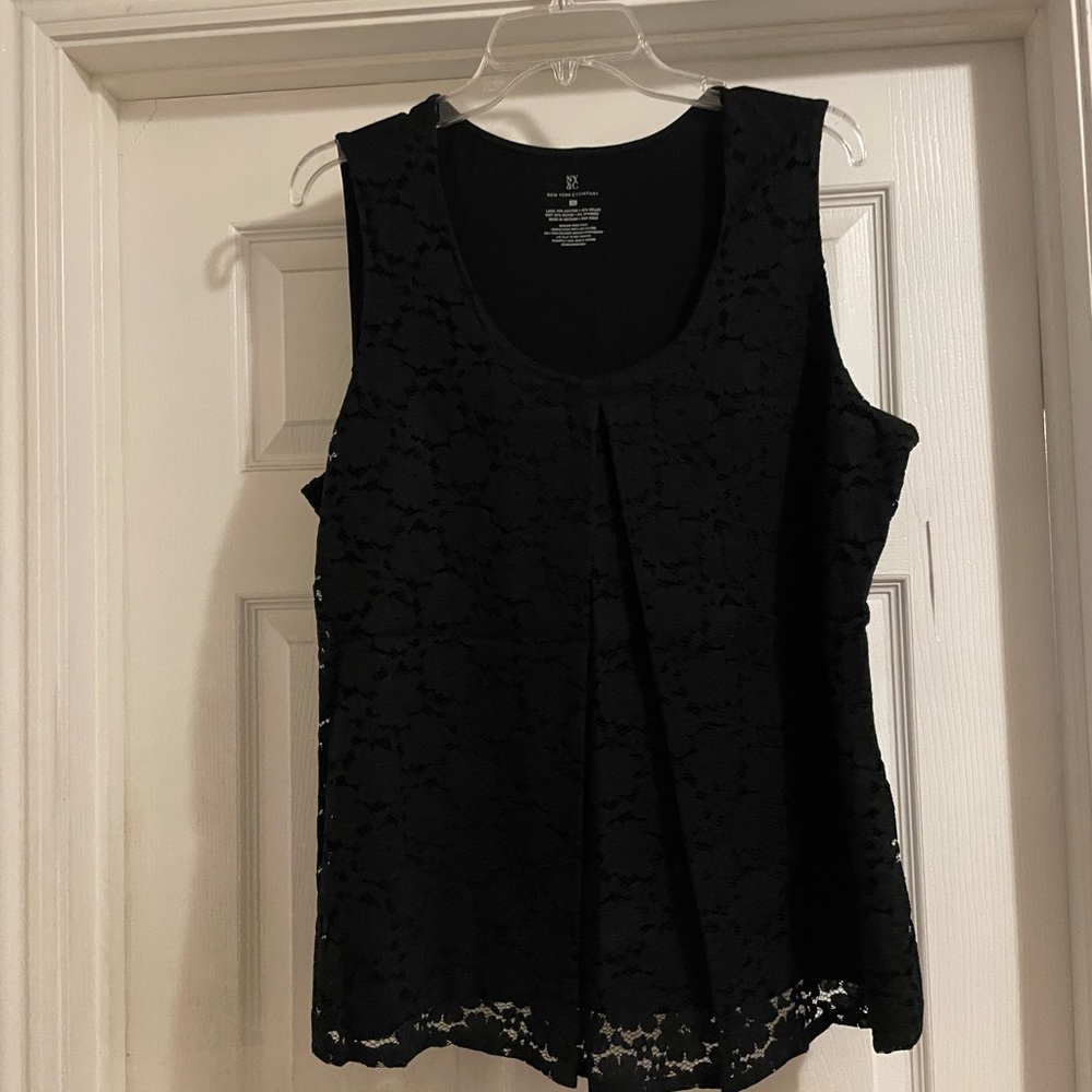 New York & Company Black Lace Tank